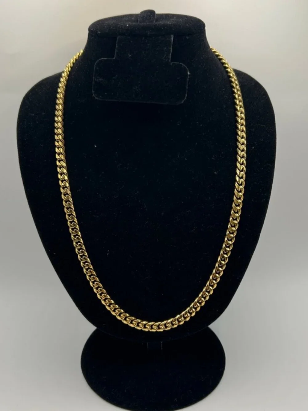 Real Gold Cuban Chain 6mm 26 Inch Plated Stainless Steel Waterproof Mens Solid